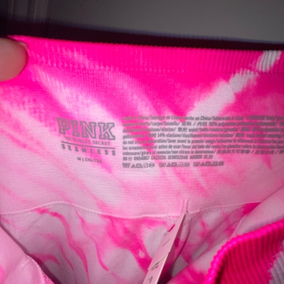 BNWT Ribbed PINK, tie-dye workout leggings - Picture 5 of 5